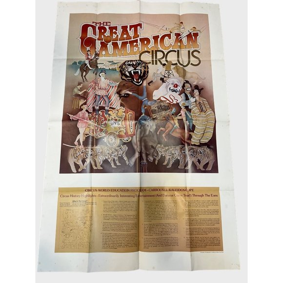 Vintage 1979 Ringling Bros and Barnum & Bailey Circus World Giant Poster - Picture 2 of 7